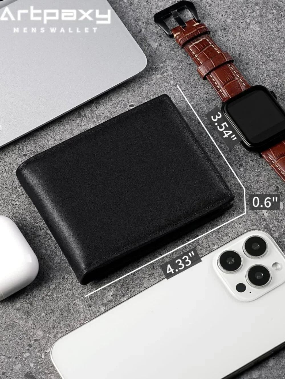 Genuine Leather Bifold Wallet for Men | RFID Blocking, 15 Card Holders, ID